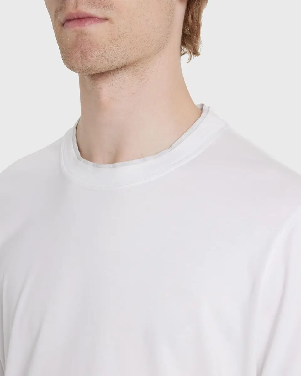 Brunello Cucinelli Men's Marled Crewneck T-Shirt | Thumbnail 5 Brunello Cucinelli Men's Marled Crewneck T-Shirt | Thumbnail 5