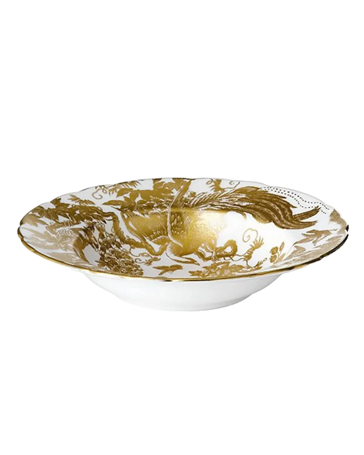 Royal Crown Derby Gold Aves Rim Soup Plate