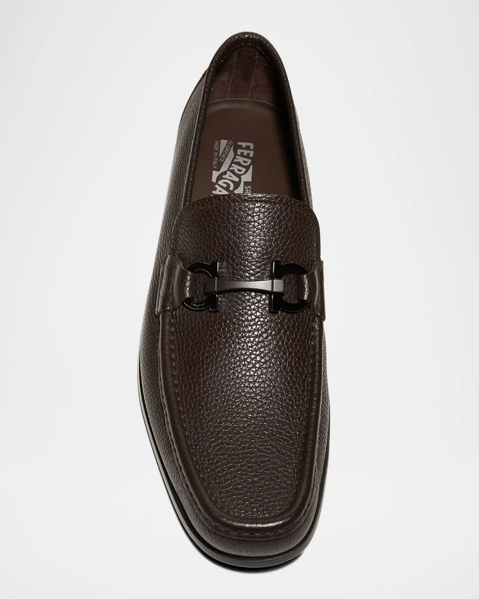 Ferragamo Men's Grandioso Grained Calfskin Gancini Loafer | Thumbnail 5 Ferragamo Men's Grandioso Grained Calfskin Gancini Loafer | Thumbnail 5