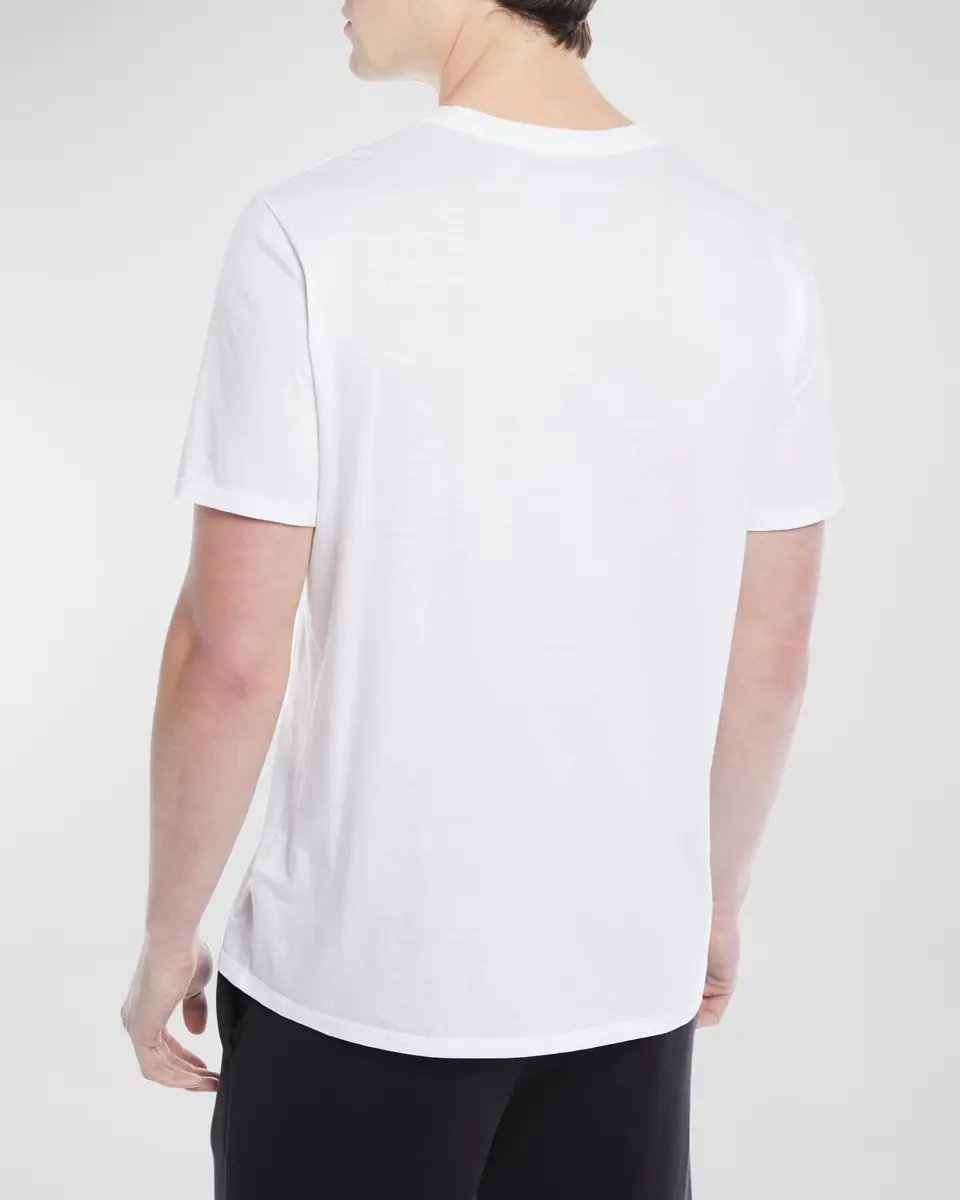 Vince Men's Short-Sleeve Pima Crewneck Jersey T-Shirt, Black | Thumbnail 2 Vince Men's Short-Sleeve Pima Crewneck Jersey T-Shirt, Black | Thumbnail 2
