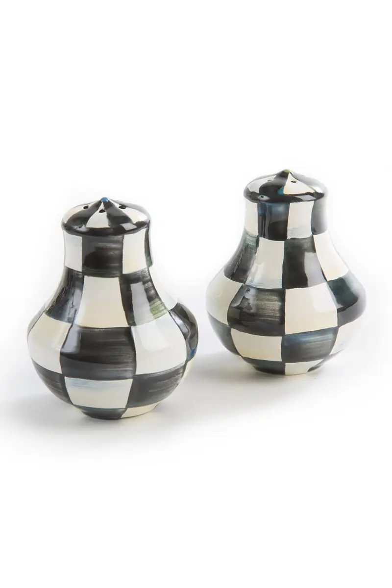 MacKenzie-Childs Courtly Check Enamel Salt & Pepper Shakers | Thumbnail 3 MacKenzie-Childs Courtly Check Enamel Salt & Pepper Shakers | Thumbnail 3