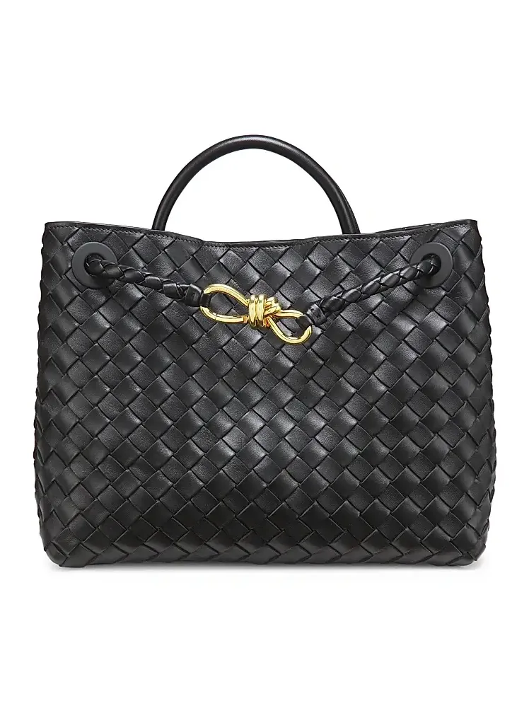 Women's Andiamo Medium Intrecciato-Leather Top-Handle Bag Women's Andiamo Medium Intrecciato-Leather Top-Handle Bag