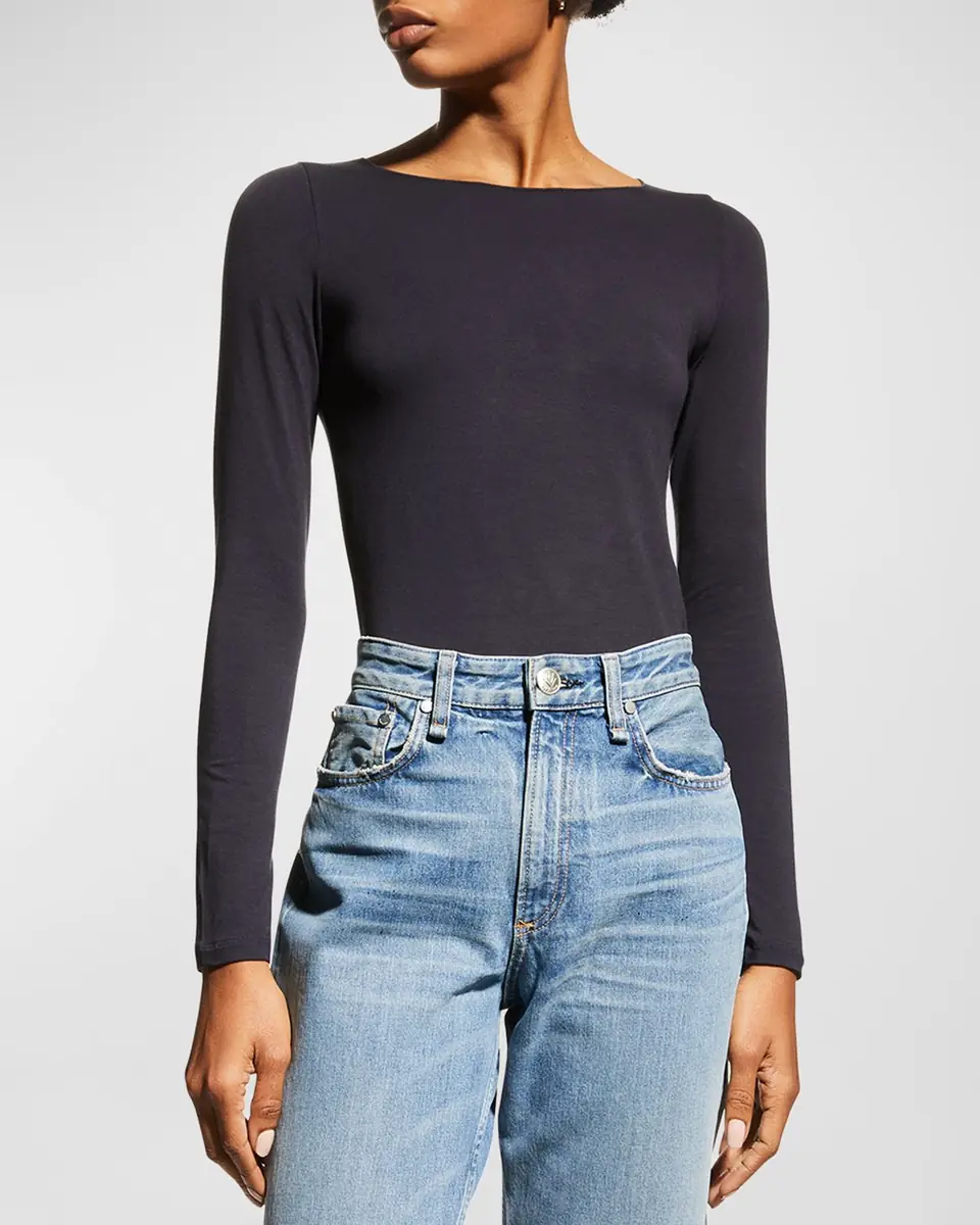 MAJESTIC FILATURES Soft Touch Marrow-Edge Long-Sleeve Top | Thumbnail 4 MAJESTIC FILATURES Soft Touch Marrow-Edge Long-Sleeve Top | Thumbnail 4