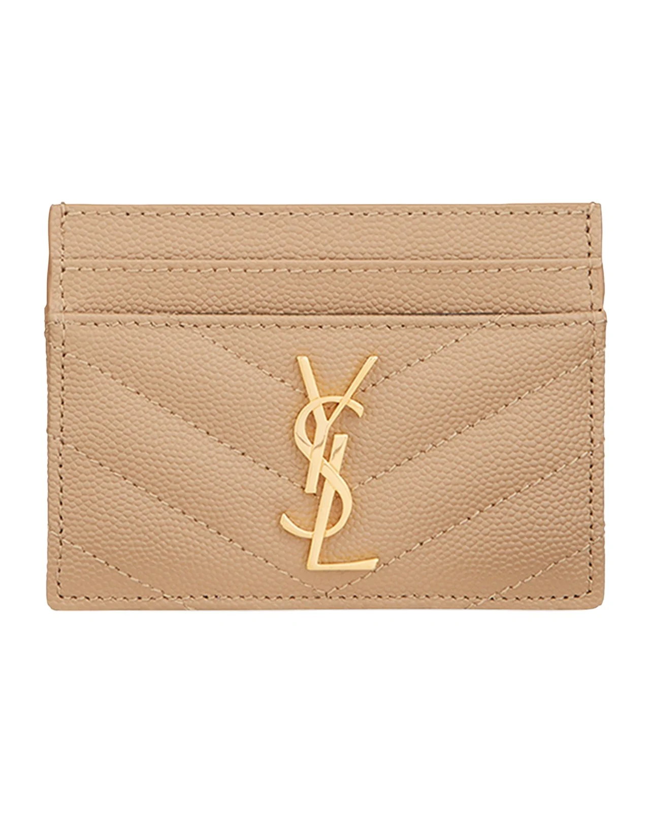 Cassandre YSL Monogram Card Case in Grained Leather Cassandre YSL Monogram Card Case in Grained Leather