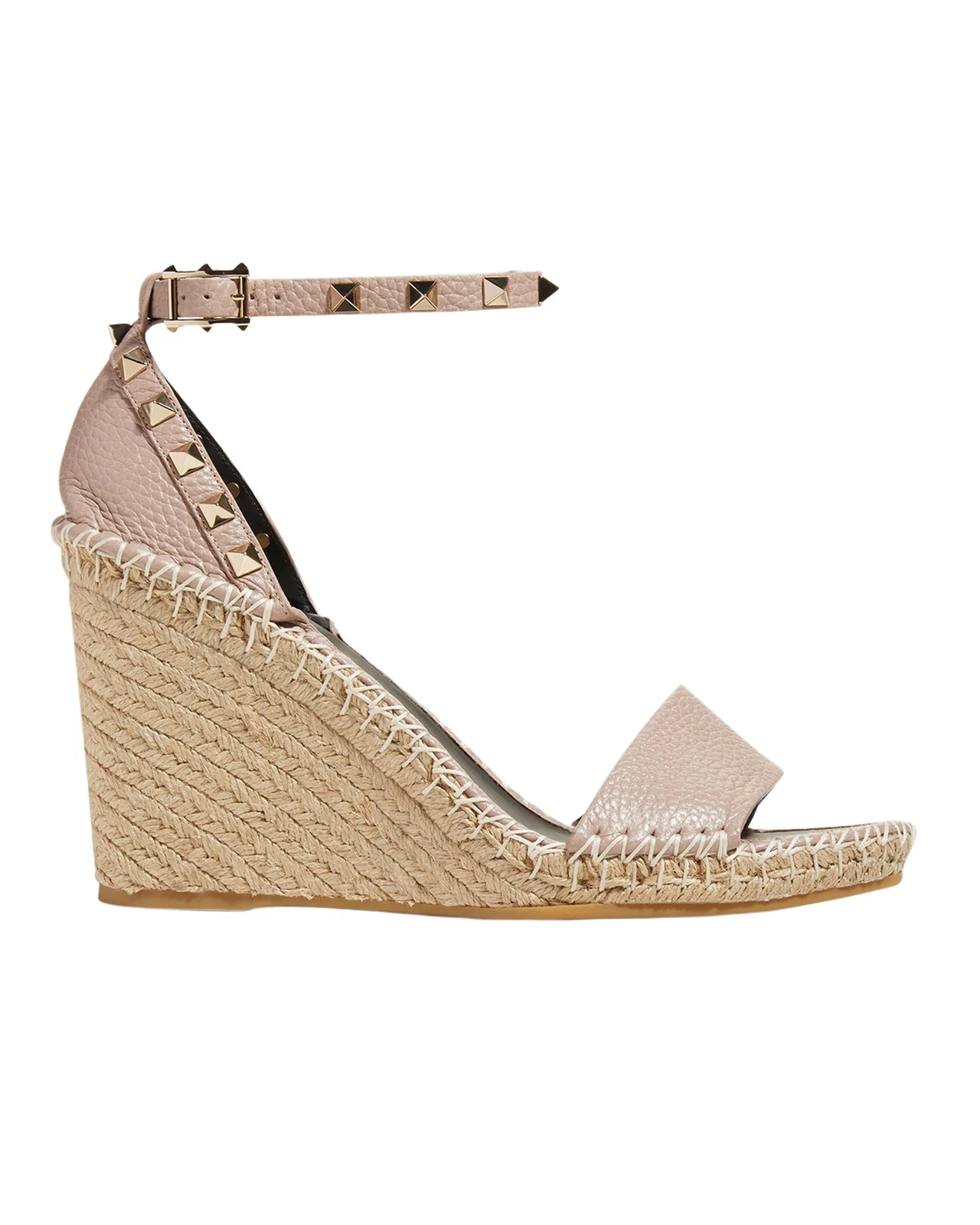 Valentino Garavani Rockstud Double Espadrille Wedge Sandals