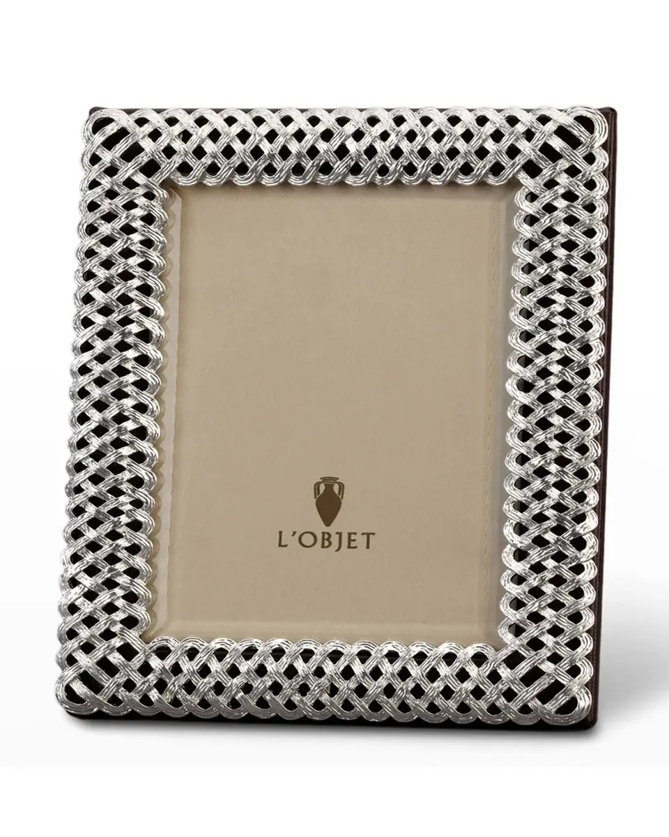 L'Objet Platinum Braid 4" x 6" Picture Frame | Thumbnail 2