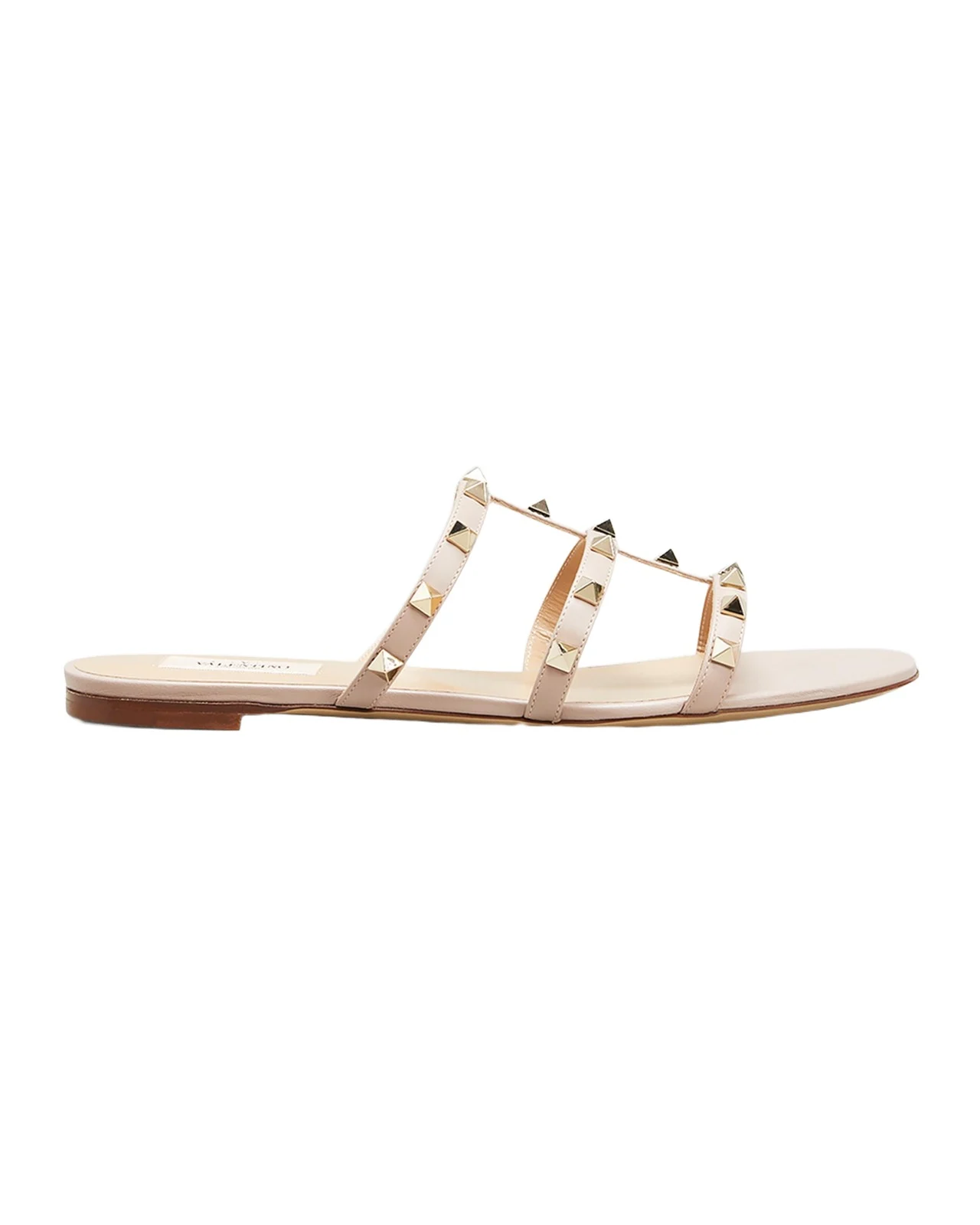 Valentino Garavani Rockstud Caged Flat Slide Sandals