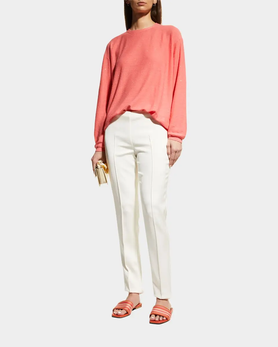Akris Melissa Mid-Rise Slim-Leg Pants | Thumbnail 3