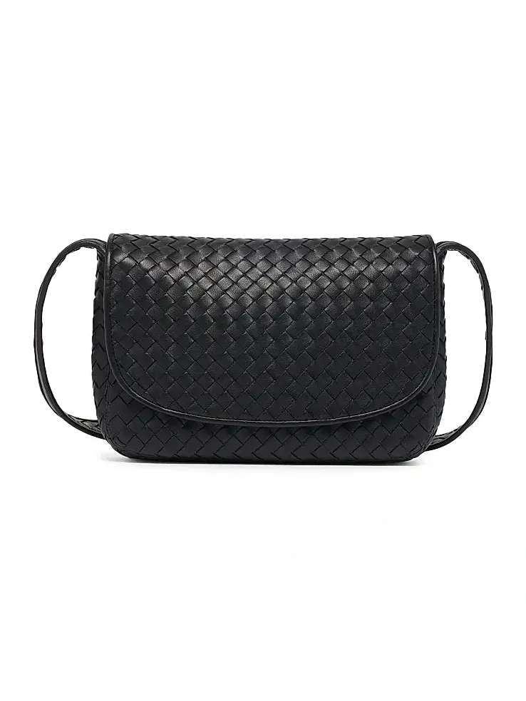 Men's Veneto Intrecciato Fluffy Messenger Bag Men's Veneto Intrecciato Fluffy Messenger Bag
