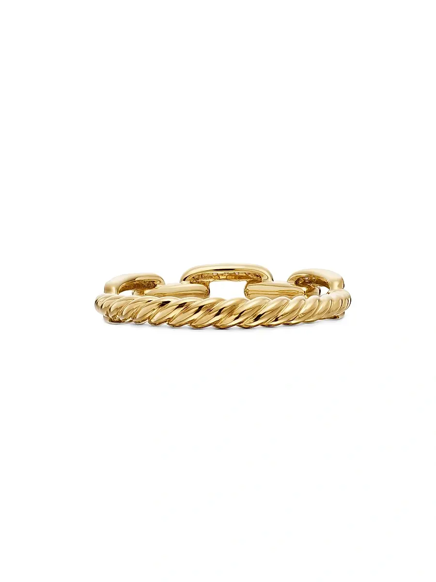 David Yurman Women's Stax Chain Link Ring in 18K Yellow Gold - Gold | Thumbnail 5
