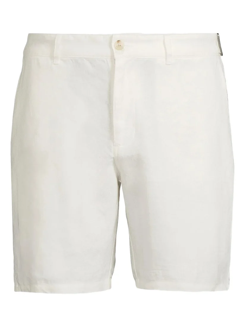Men's Linen Fixed-Waist Shorts
