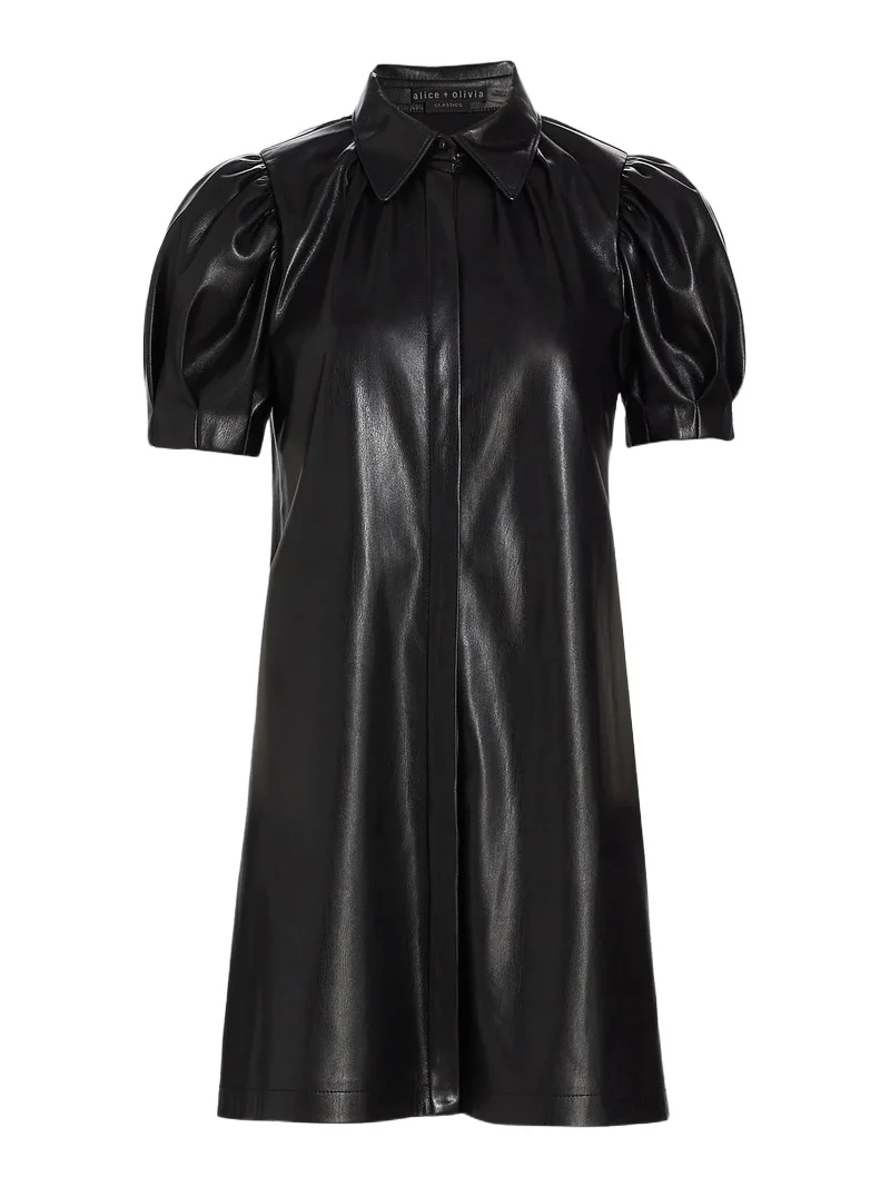 Women's Jem Faux Leather Shirtdress