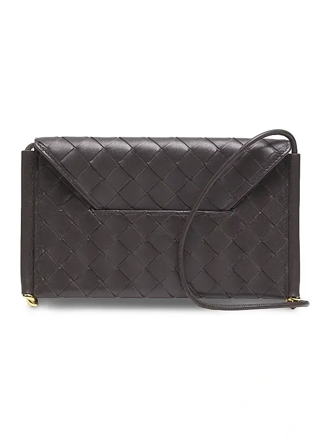 Women's Intrecciato Leather Envelope Wallet-On-Chain Bag Women's Intrecciato Leather Envelope Wallet-On-Chain Bag