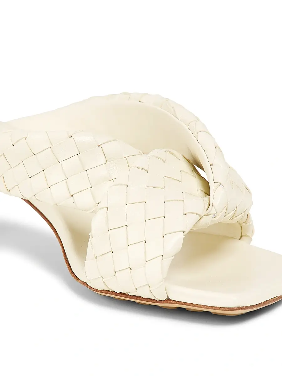 Bottega Veneta Women's Riva 50MM Leather Kitten-Heel Sandals | Thumbnail 5 Bottega Veneta Women's Riva 50MM Leather Kitten-Heel Sandals | Thumbnail 5