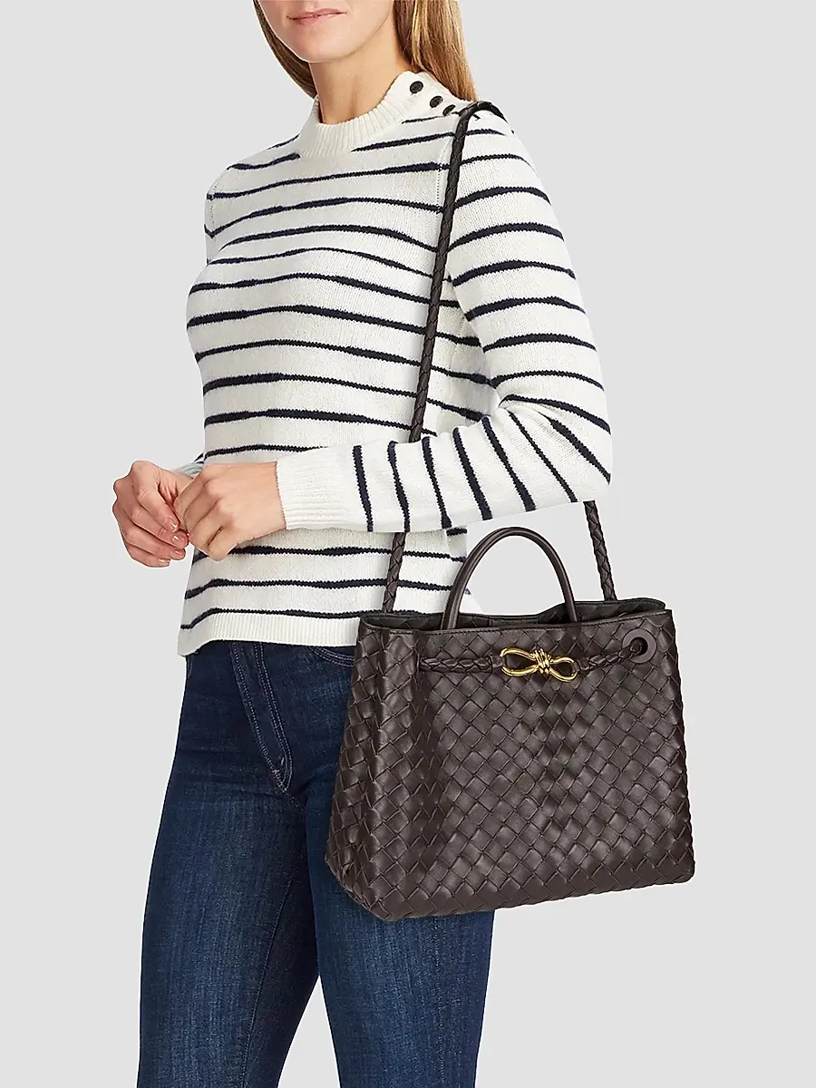 Bottega Veneta Women's Andiamo Medium Intrecciato-Leather Top-Handle Bag | Thumbnail 2 Bottega Veneta Women's Andiamo Medium Intrecciato-Leather Top-Handle Bag | Thumbnail 2