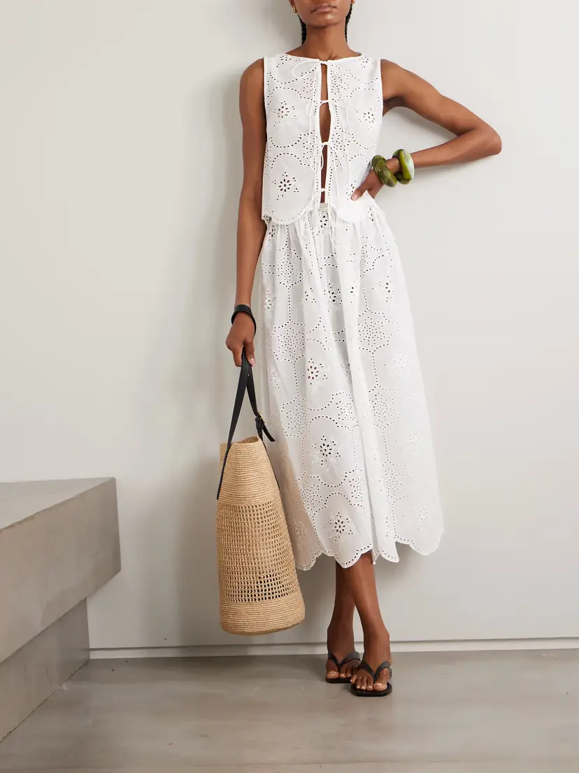 Matteau Scalloped Broderie Anglaise Cotton Top | Thumbnail 2 Matteau Scalloped Broderie Anglaise Cotton Top | Thumbnail 2