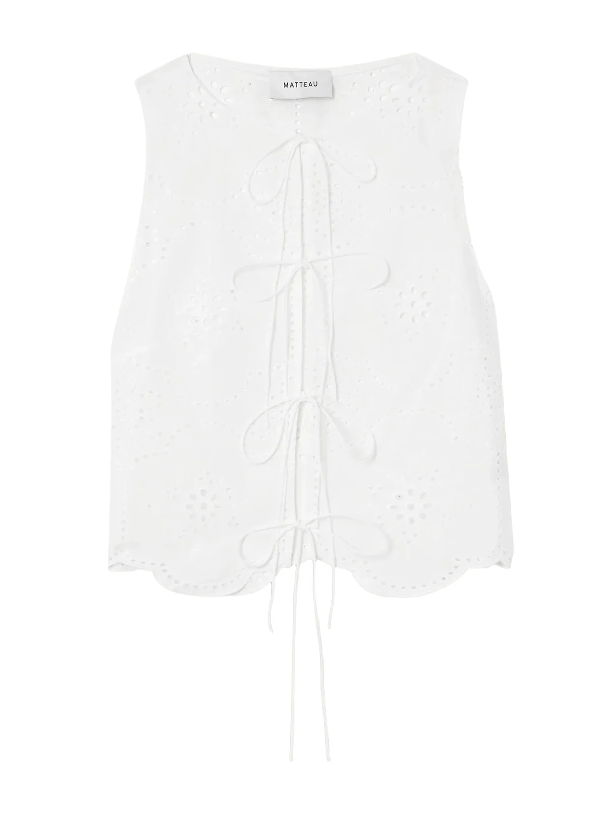 Scalloped Broderie Anglaise Cotton Top Scalloped Broderie Anglaise Cotton Top