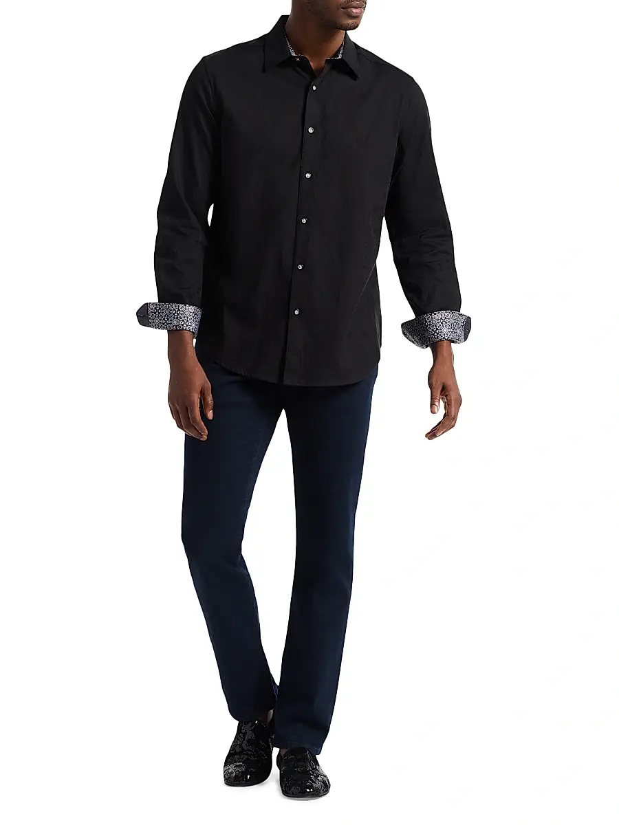 Robert Graham Men's Highland Woven Shirt - Black - Size XS | Image 1 Robert Graham Men's Highland Woven Shirt - Black - Size XS | Image 1