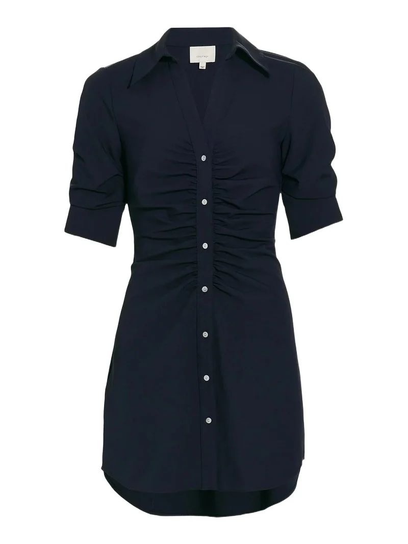 Women's Elina Gathered Mini-Shirtdress Women's Elina Gathered Mini-Shirtdress