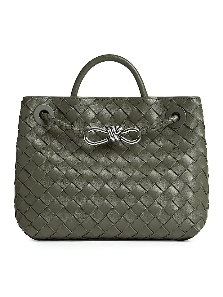 Women's Andiamo Small Intrecciato-Leather Top-Handle Bag