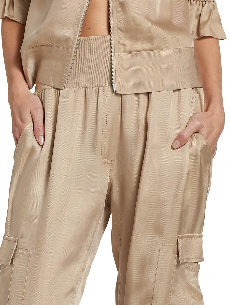 Cinq à Sept Women's Giles Twill Cargo Joggers | Thumbnail 6 Cinq à Sept Women's Giles Twill Cargo Joggers | Thumbnail 6