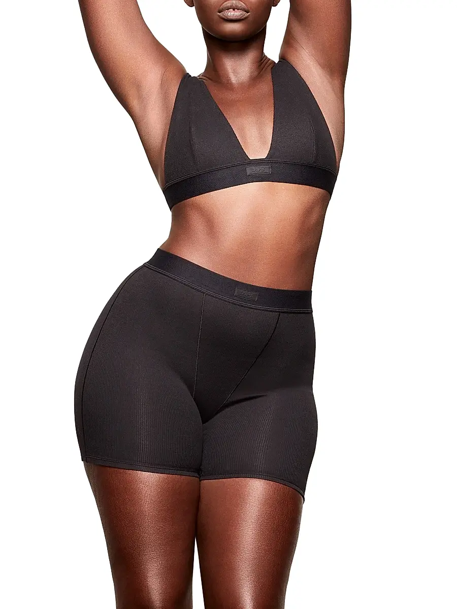 Skims Women's Cotton Rib Boxer | Thumbnail 2 Skims Women's Cotton Rib Boxer | Thumbnail 2