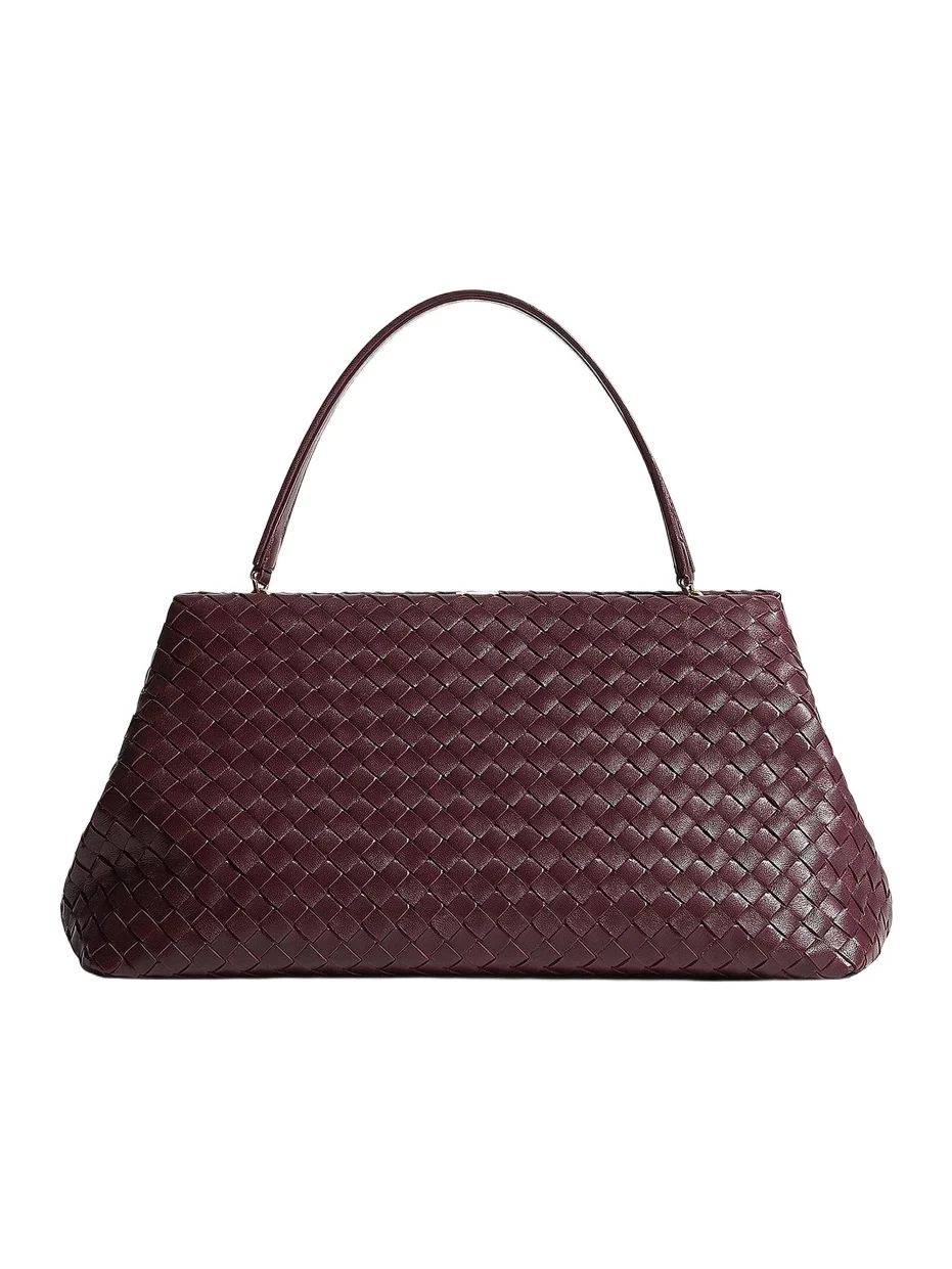 Women's 1998 Intrecciato Leather Top Handle Frame Bag