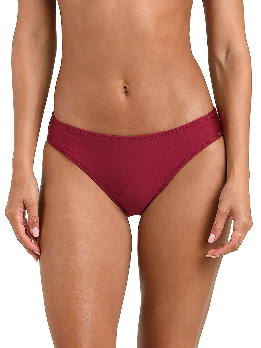 L'Agence Women's Shimmer Solids Nicole Bikini Bottom