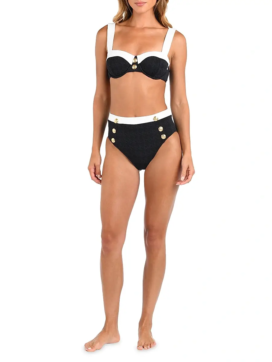 L'Agence Women's Colorblock Chic Alexandria Underwire Bikini Top | Thumbnail 2