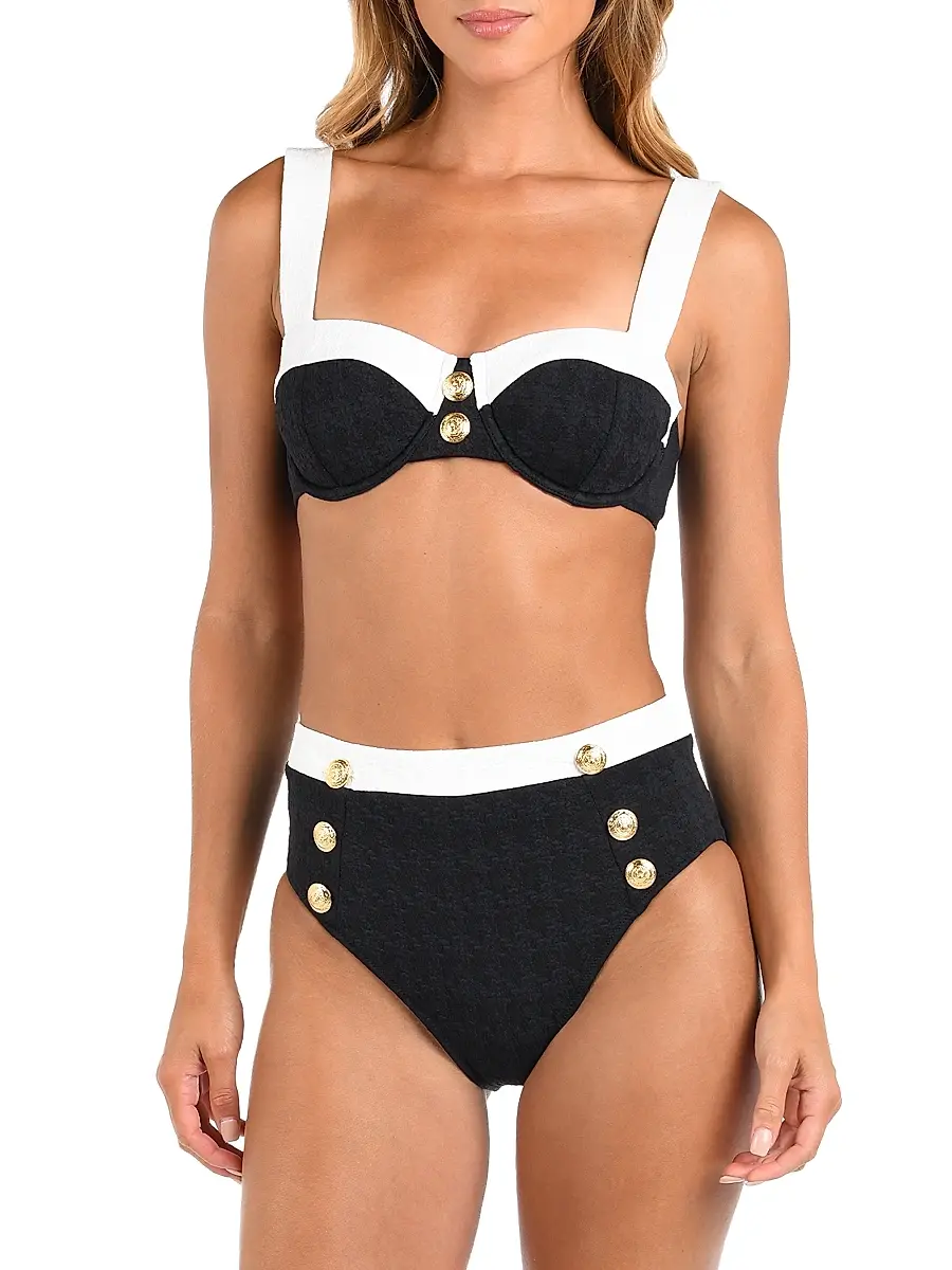 L'Agence Women's Colorblock Chic Alexandria Underwire Bikini Top | Thumbnail 3