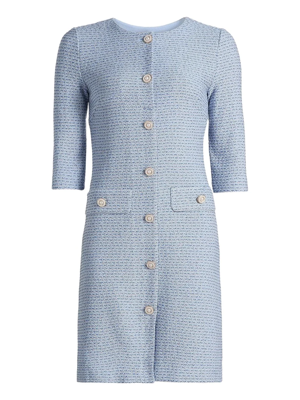 Misook Women's Tweed Knit Sheath Knee-Length Dress