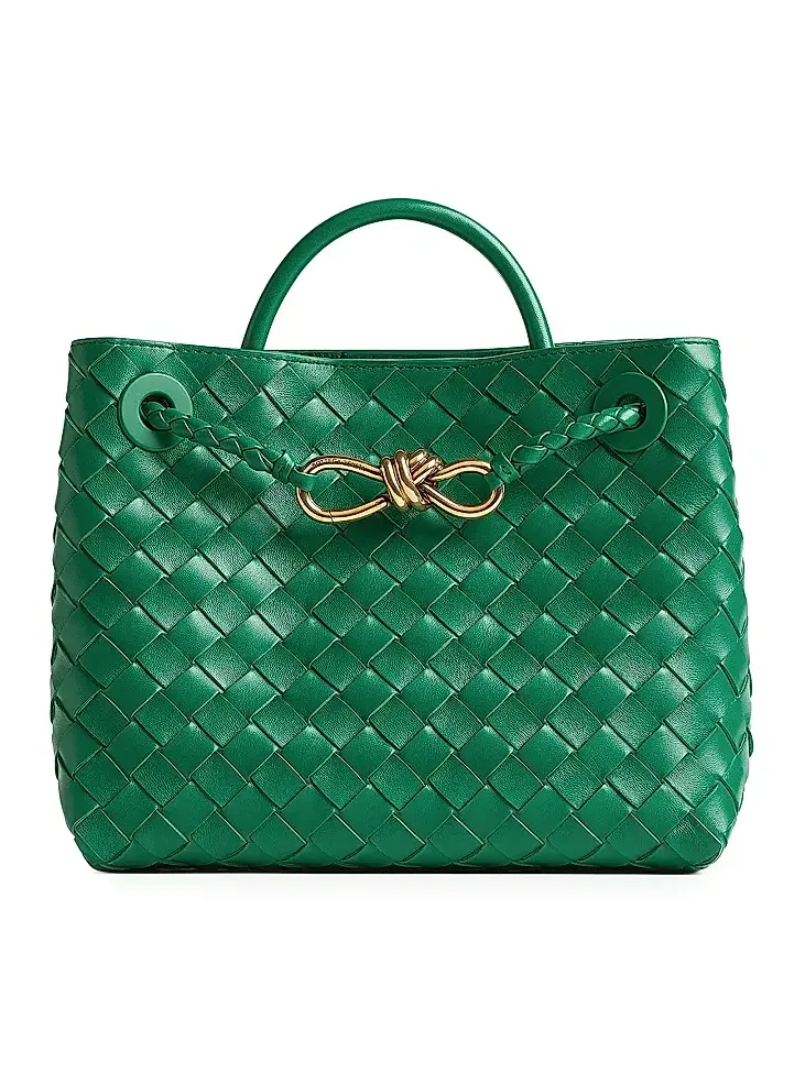 Women's Andiamo Small Intrecciato-Leather Top-Handle Bag Women's Andiamo Small Intrecciato-Leather Top-Handle Bag