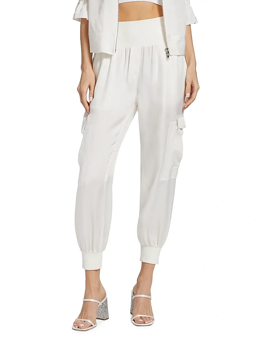 Cinq à Sept Women's Giles Twill Cargo Joggers | Thumbnail 3 Cinq à Sept Women's Giles Twill Cargo Joggers | Thumbnail 3