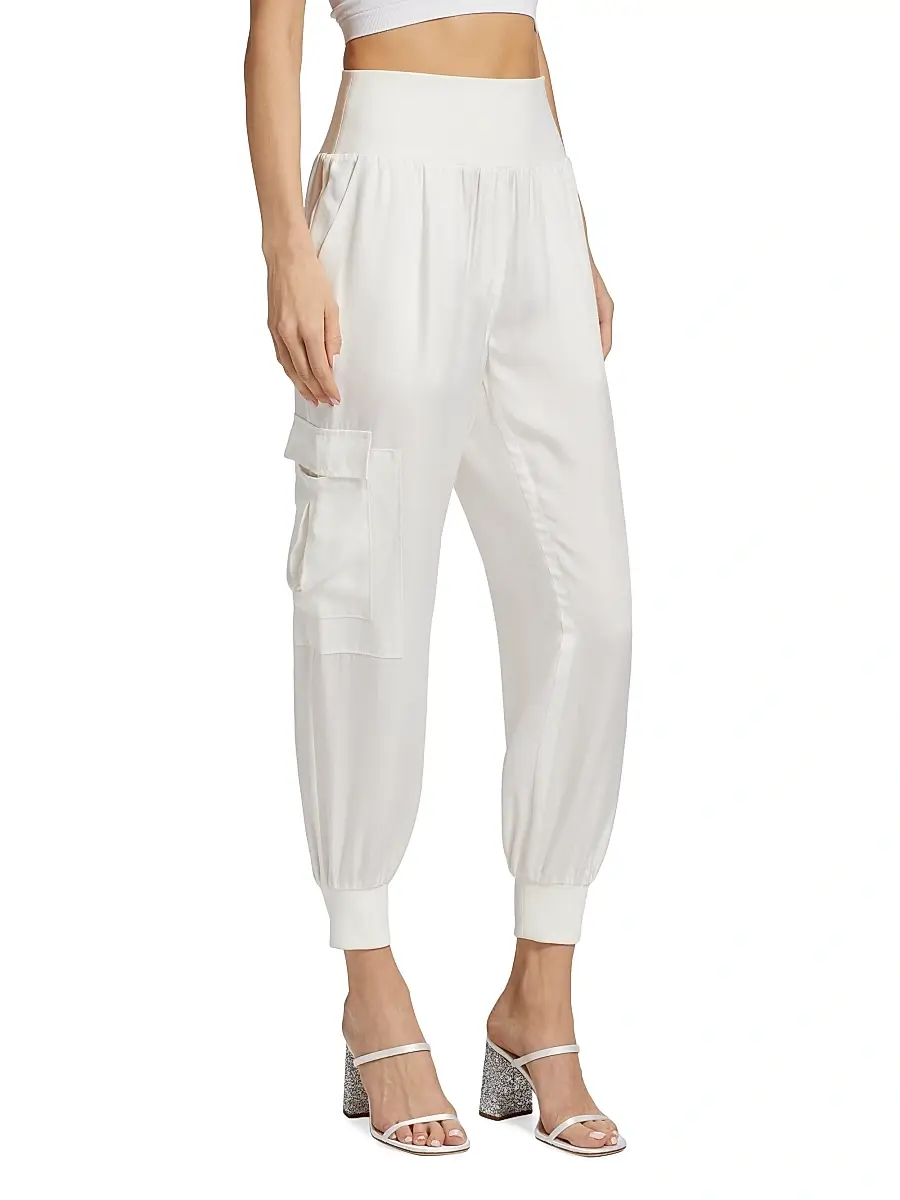 Cinq à Sept Women's Giles Twill Cargo Joggers | Thumbnail 4 Cinq à Sept Women's Giles Twill Cargo Joggers | Thumbnail 4