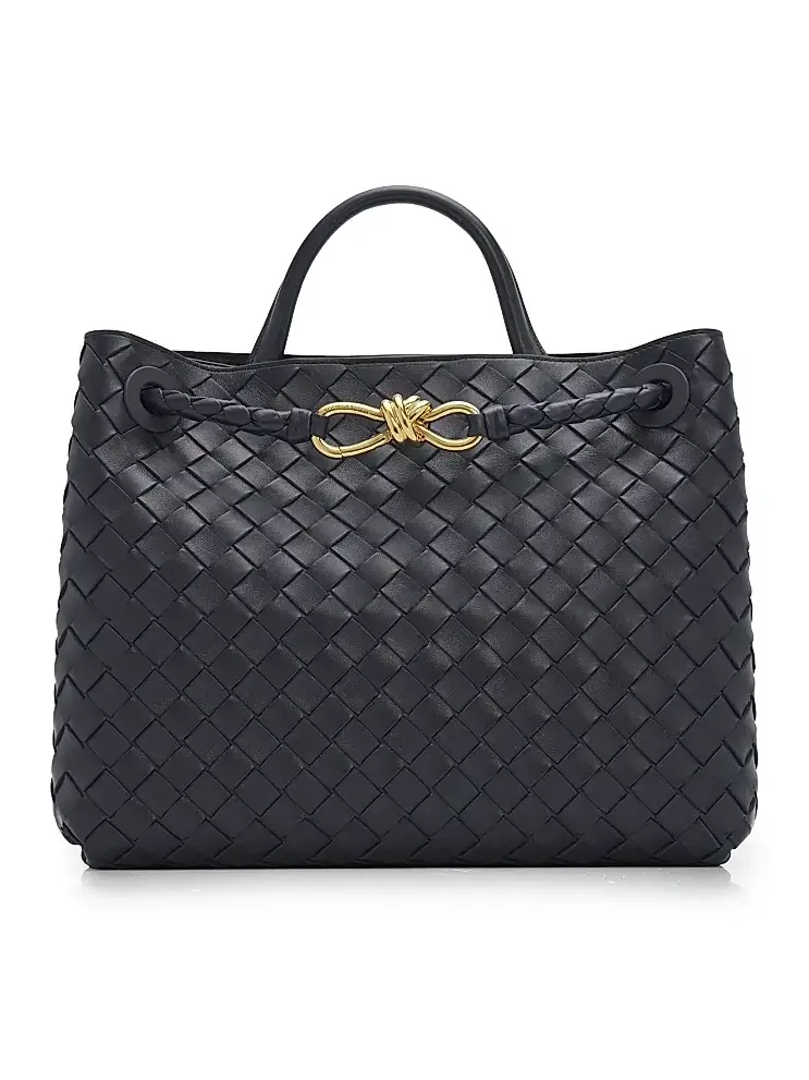 Women's Andiamo Medium Intrecciato-Leather Top-Handle Bag Women's Andiamo Medium Intrecciato-Leather Top-Handle Bag