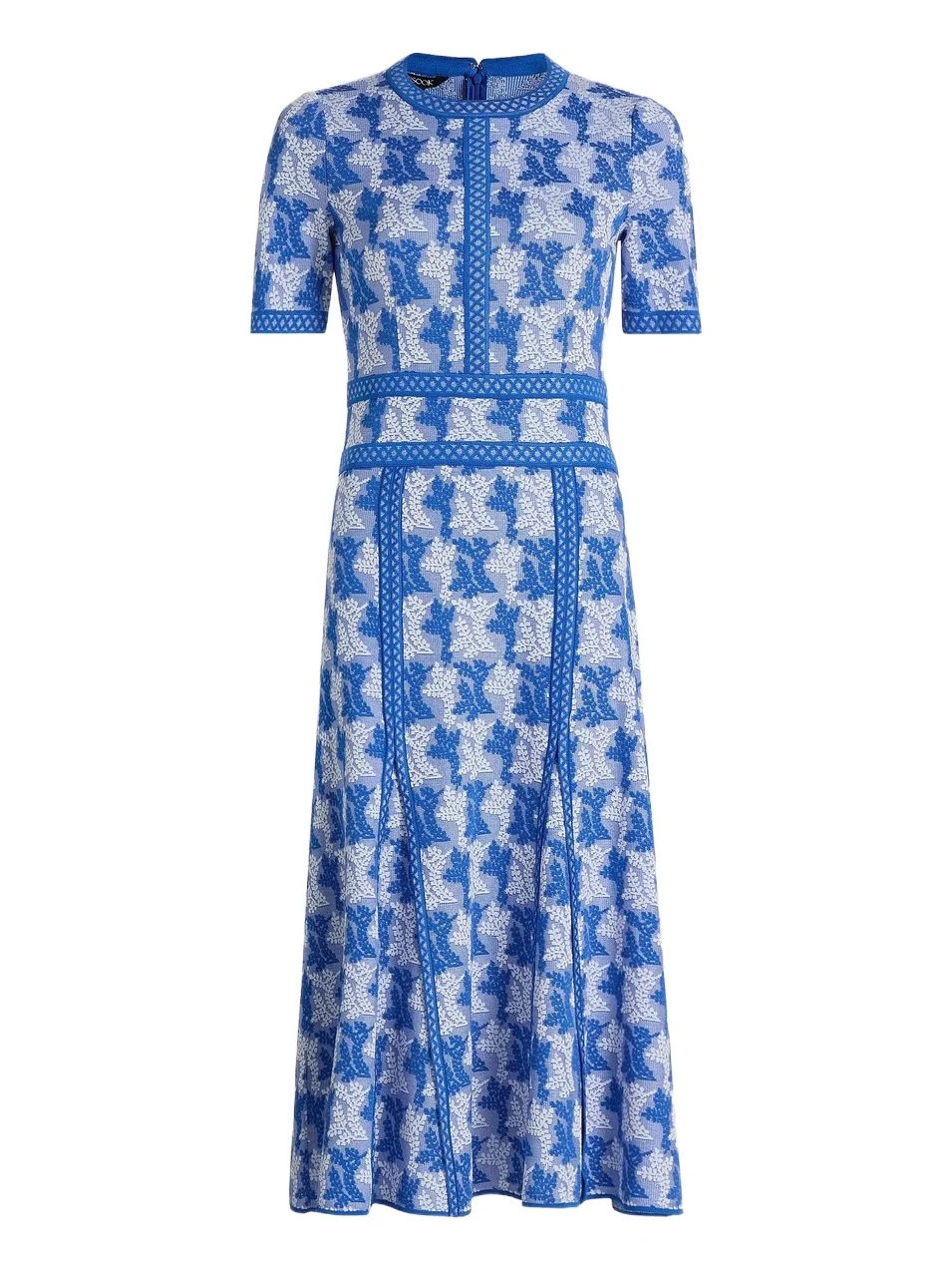 Women's Botanical Intarsia-Knit Fit-&-Flare Maxi Dress