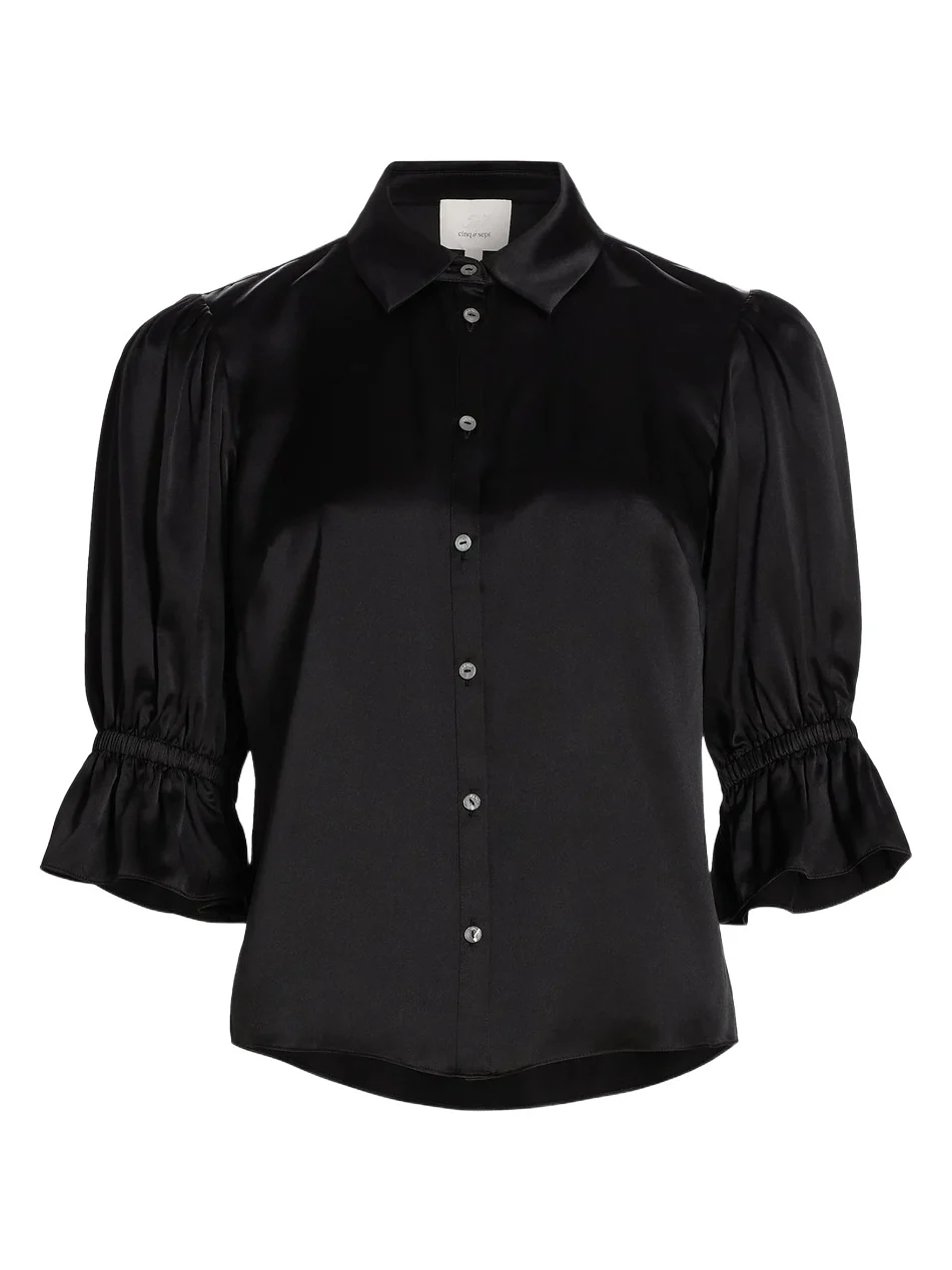 Women's Fiona Silk Puff-Sleeve Blouse Women's Fiona Silk Puff-Sleeve Blouse
