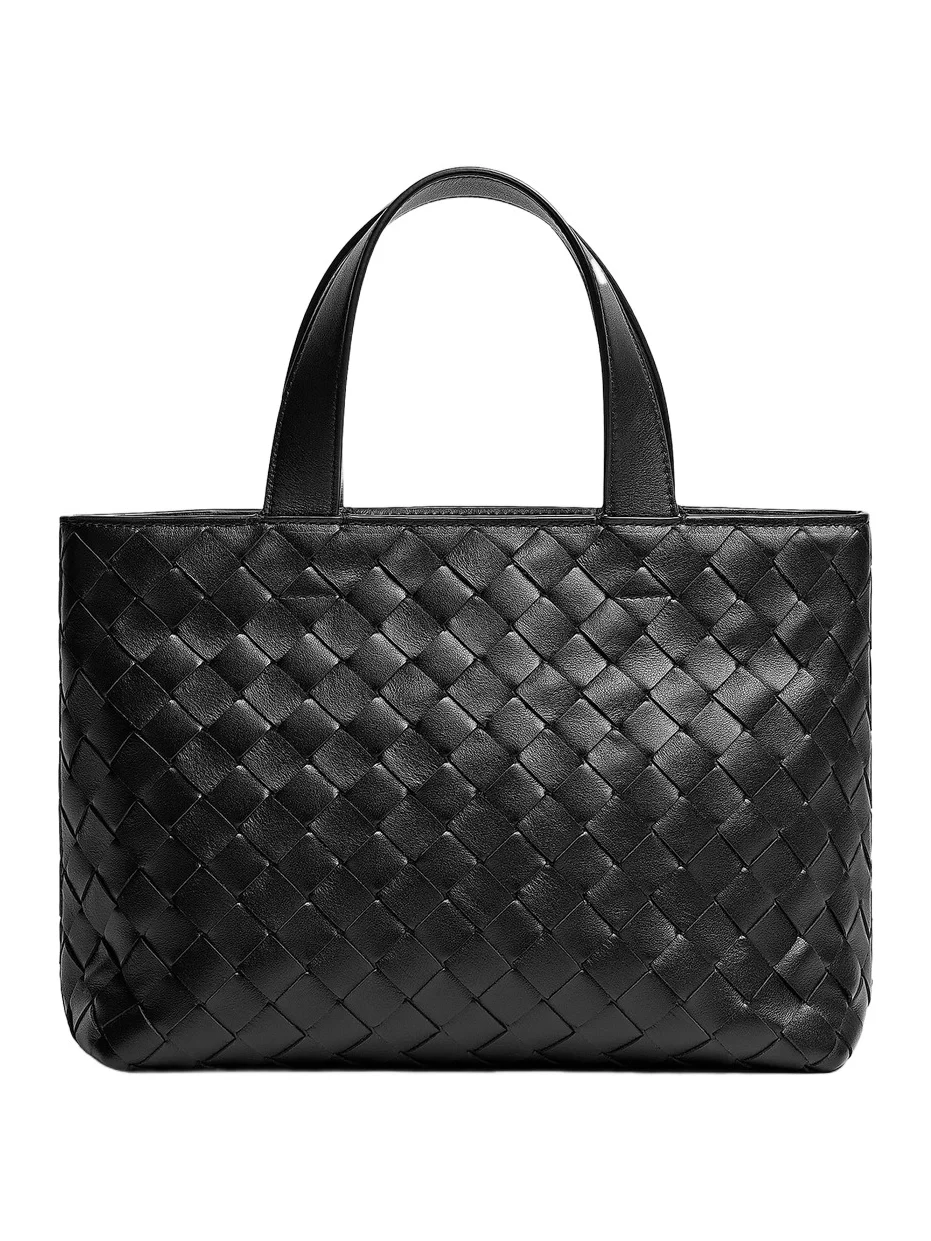 Bottega Veneta Men's Mini Intrecciato Leather Zip Tote Bag