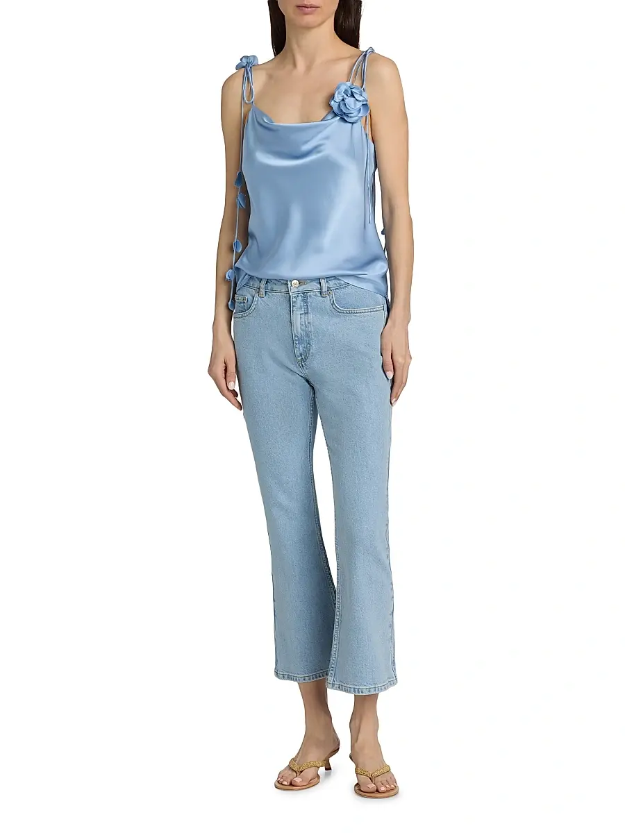 Cinq à Sept Women's Trailing Flower Marta Silk Cami | Thumbnail 2
