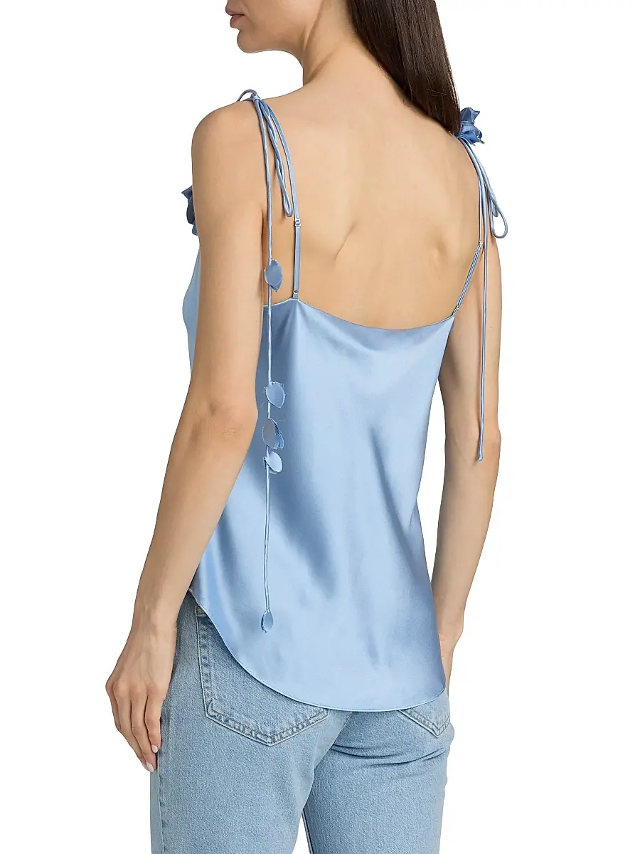 Cinq à Sept Women's Trailing Flower Marta Silk Cami | Thumbnail 5