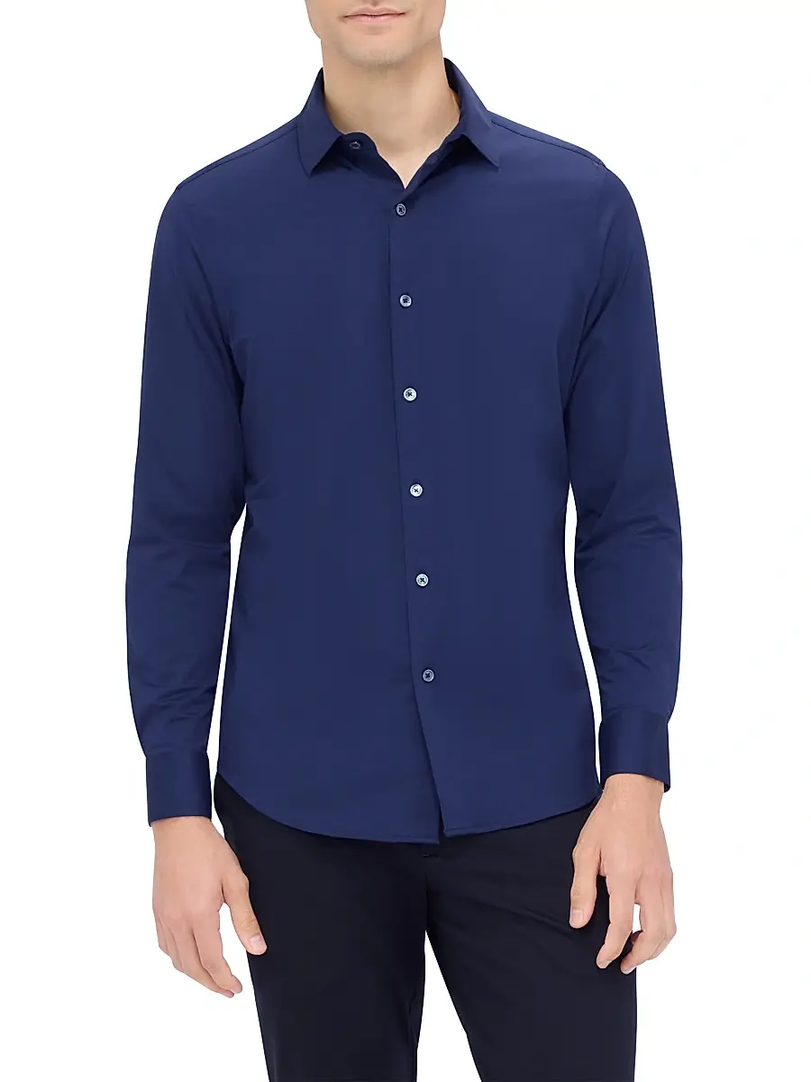 Bugatchi Men's OoohCotton Tech Button-Up Shirt | Thumbnail 3 Bugatchi Men's OoohCotton Tech Button-Up Shirt | Thumbnail 3