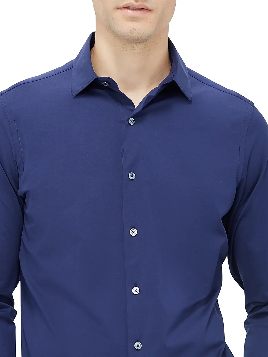 Bugatchi Men's OoohCotton Tech Button-Up Shirt | Thumbnail 6 Bugatchi Men's OoohCotton Tech Button-Up Shirt | Thumbnail 6