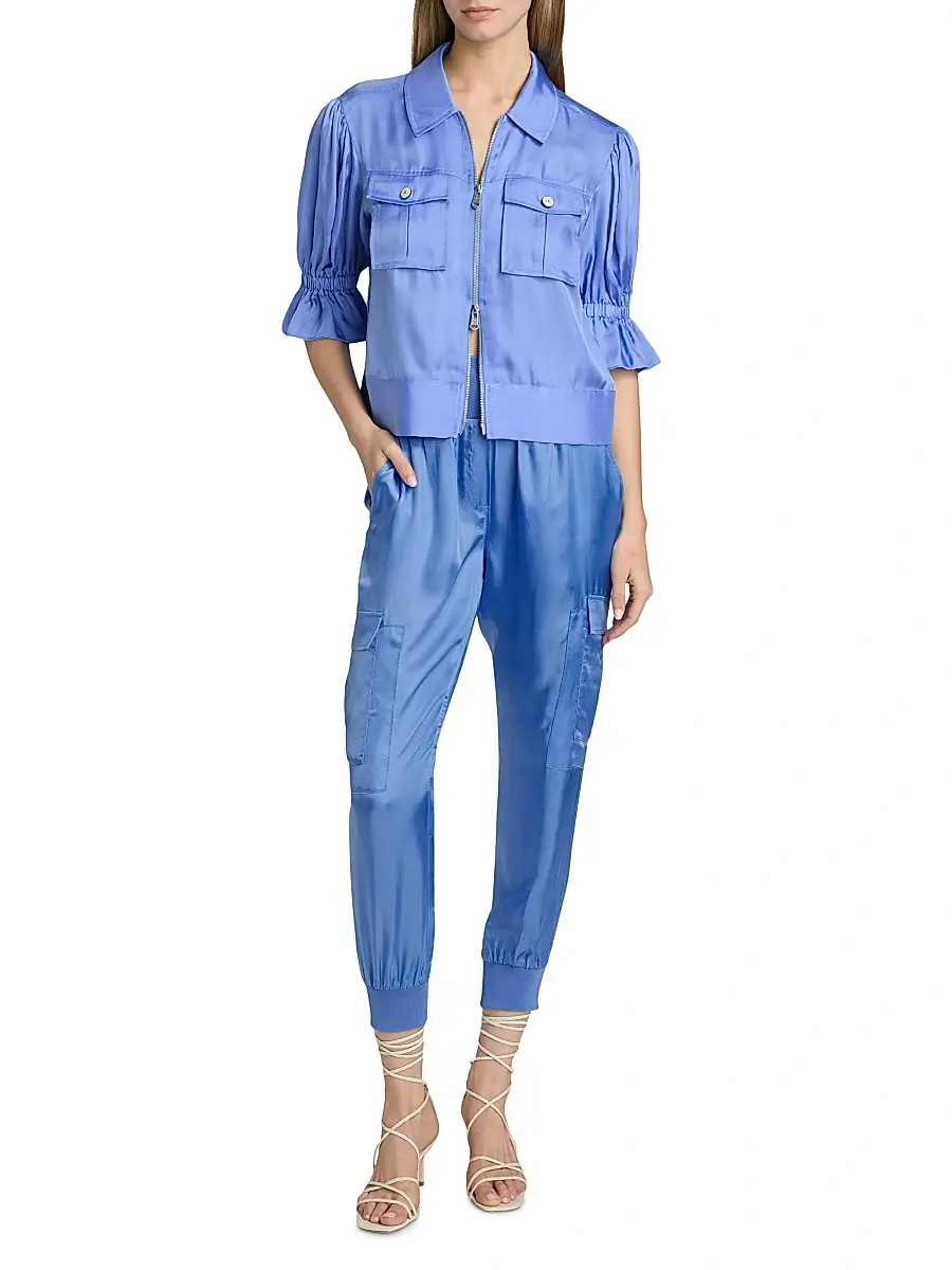 Cinq à Sept Women's Giles Twill Cargo Joggers | Thumbnail 2 Cinq à Sept Women's Giles Twill Cargo Joggers | Thumbnail 2