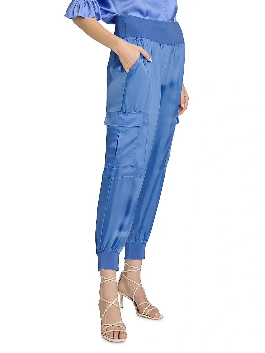 Cinq à Sept Women's Giles Twill Cargo Joggers | Thumbnail 4 Cinq à Sept Women's Giles Twill Cargo Joggers | Thumbnail 4