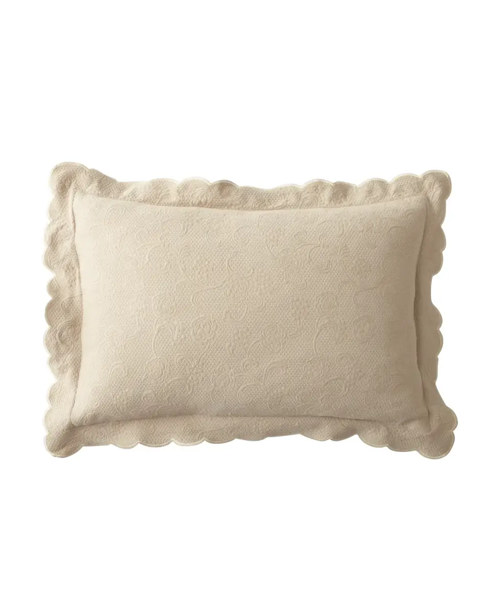 Sferra Alice Floral Matelasse Boudoir Sham | Thumbnail 2 Sferra Alice Floral Matelasse Boudoir Sham | Thumbnail 2