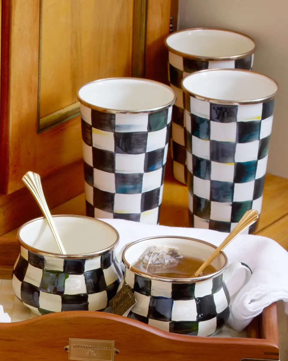 MacKenzie-Childs Courtly Check Enamel Tumbler | Thumbnail 2 MacKenzie-Childs Courtly Check Enamel Tumbler | Thumbnail 2