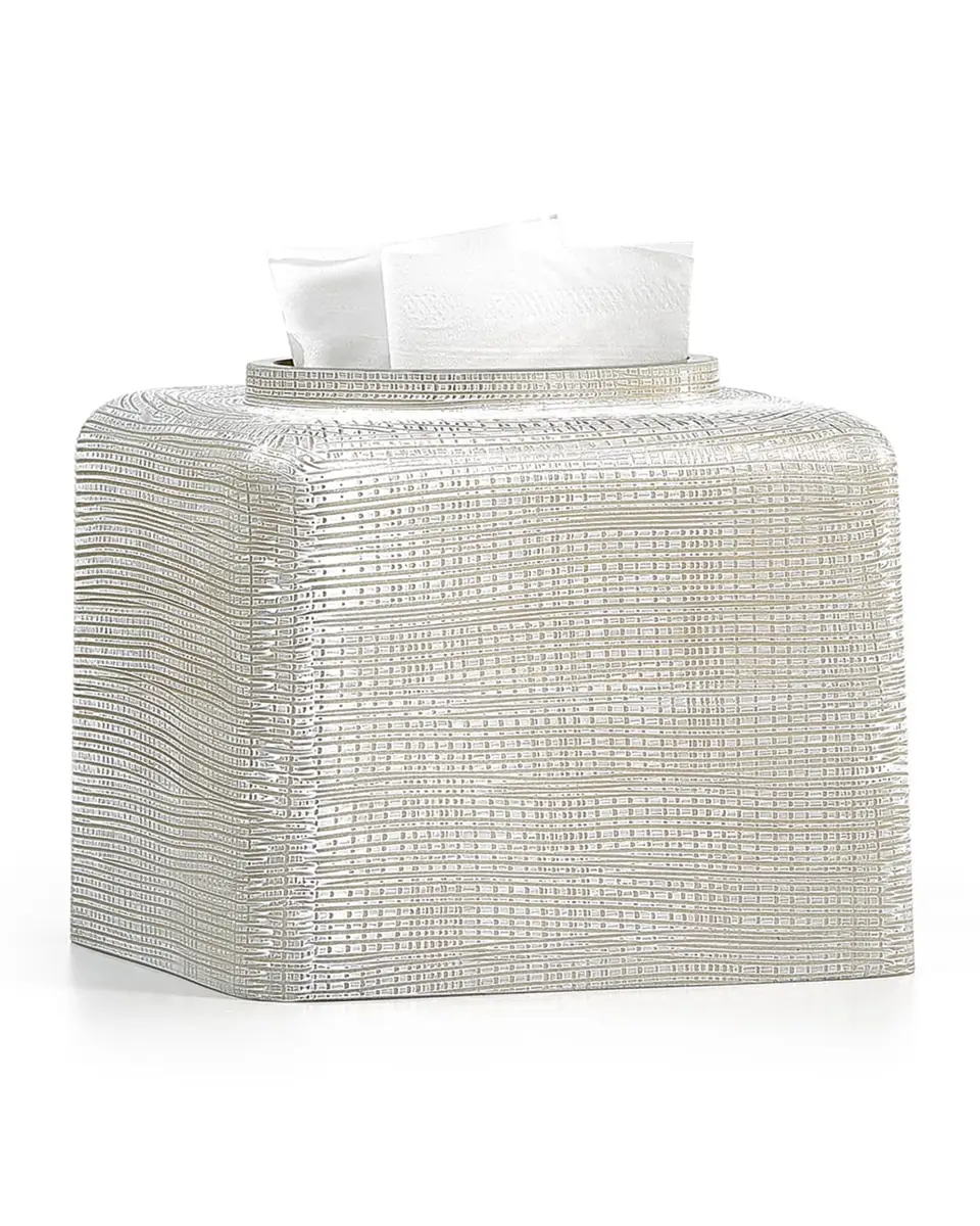 Labrazel Woven Tissue Box Cover, Platinum | Thumbnail 2