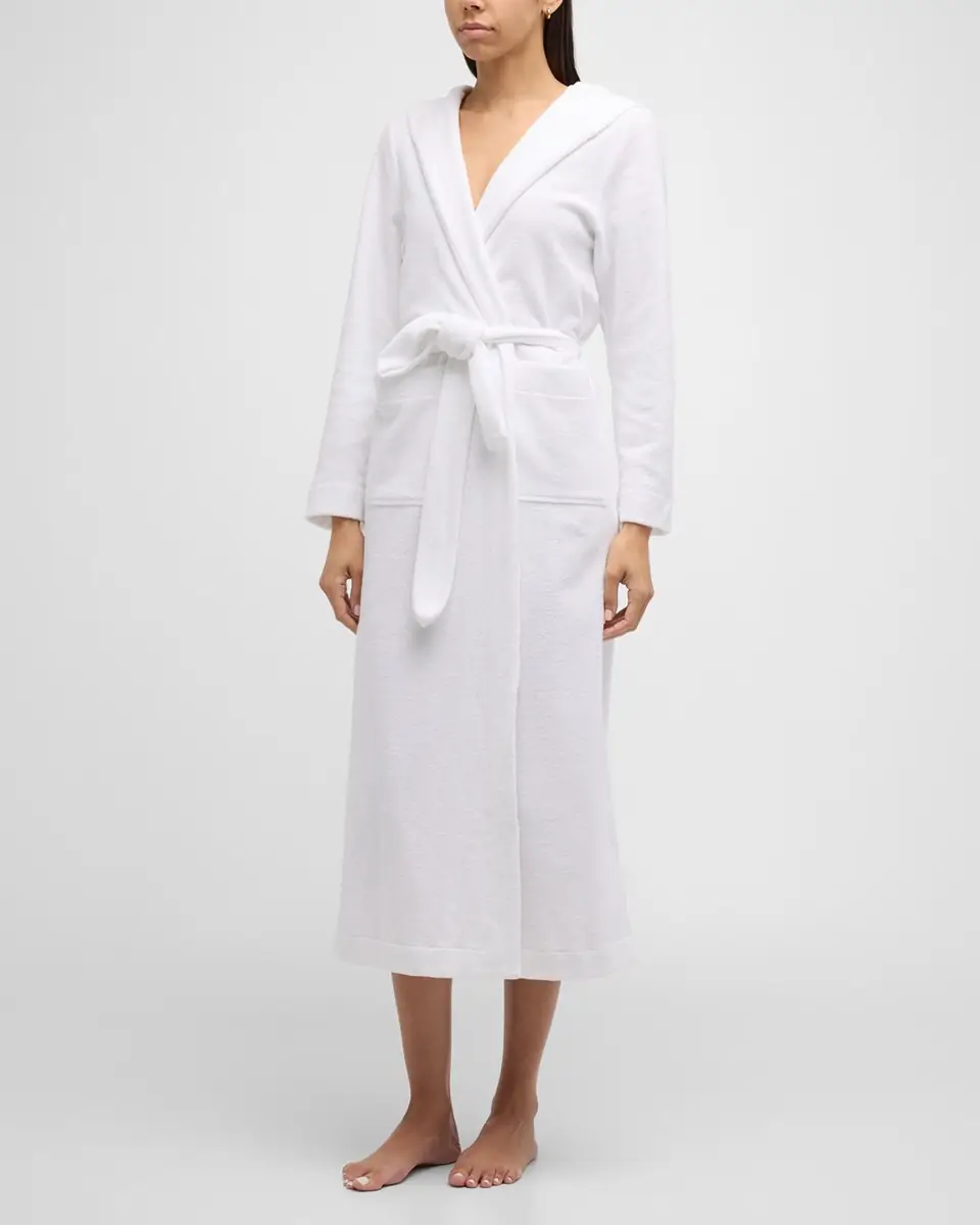 Hanro Hooded Plush Long Robe | Thumbnail 2 Hanro Hooded Plush Long Robe | Thumbnail 2