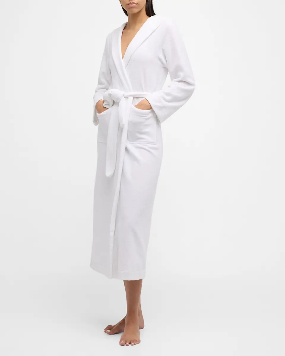 Hanro Hooded Plush Long Robe | Thumbnail 3 Hanro Hooded Plush Long Robe | Thumbnail 3