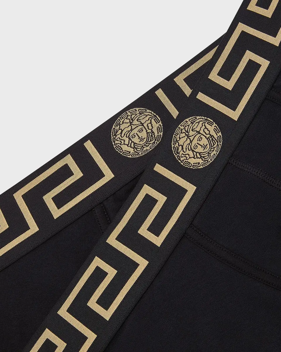 Versace Two-Pack Greca Border Long Boxer Trunks | Thumbnail 2 Versace Two-Pack Greca Border Long Boxer Trunks | Thumbnail 2